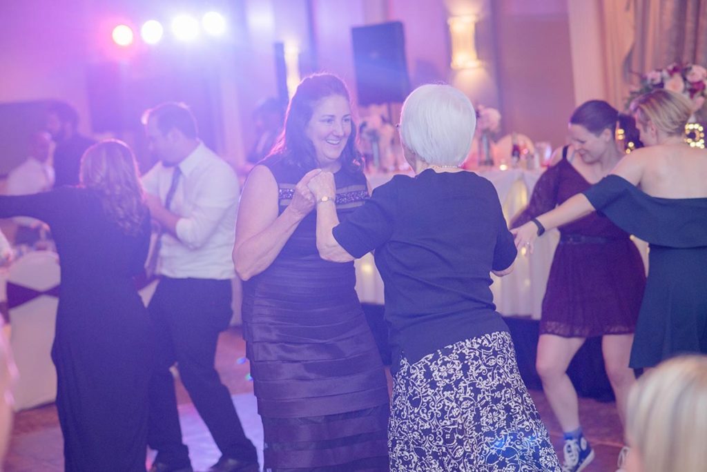 guests dance at wedding at the chadwick