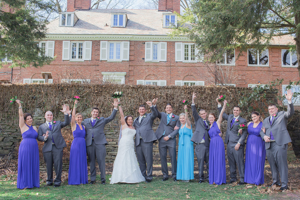 bridal party cheers